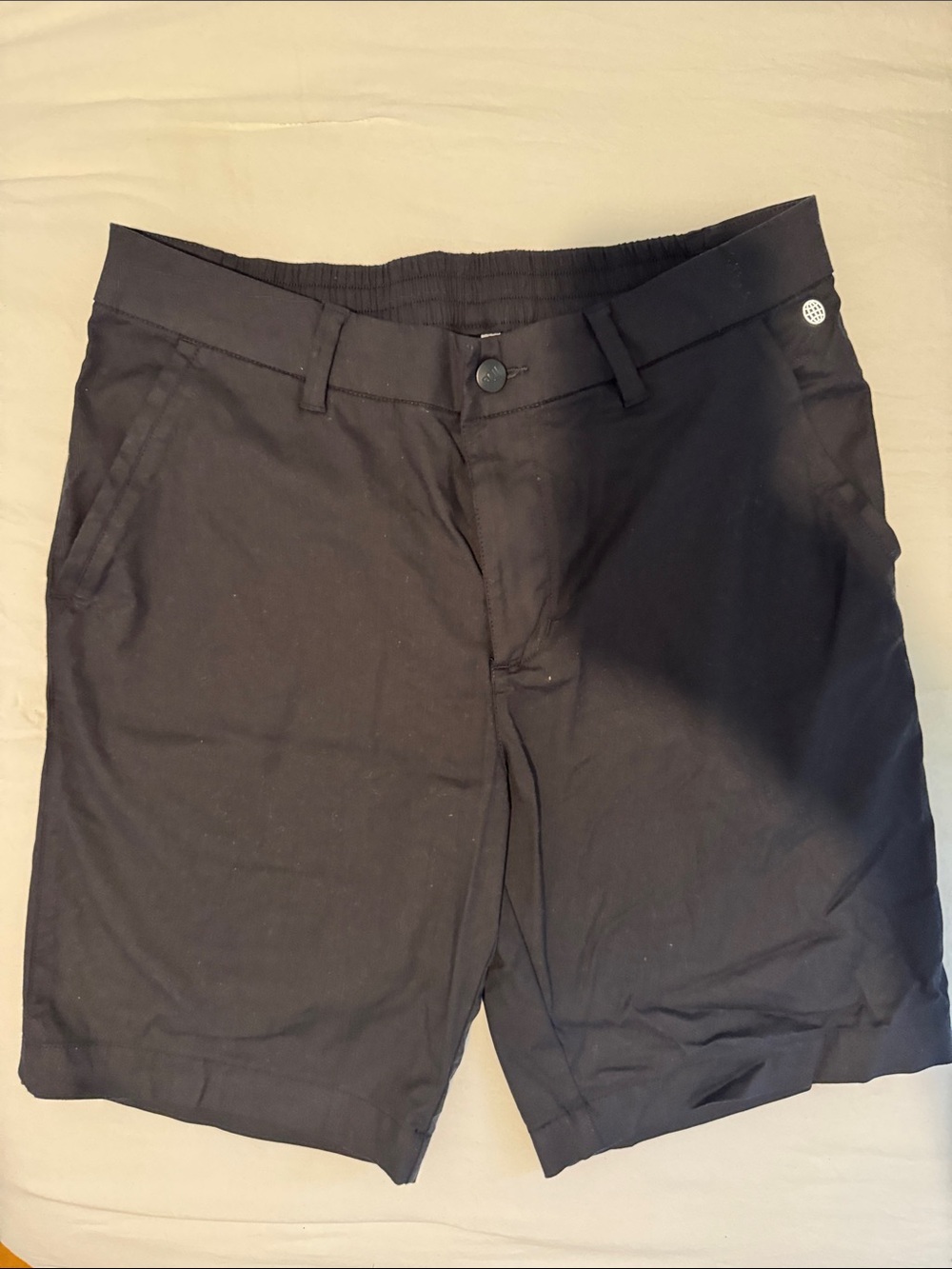 adidas Black Flat-Front Men's Shorts